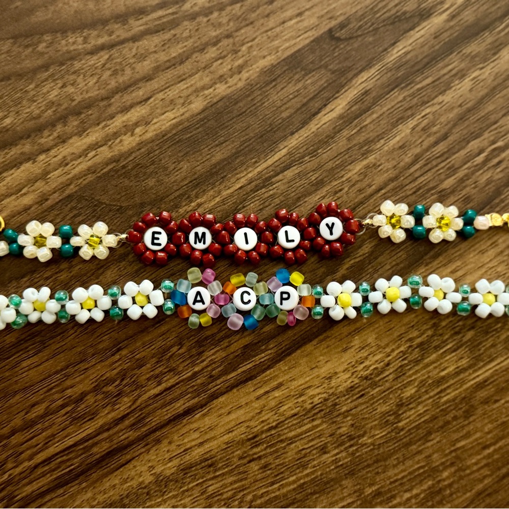 Custom Daisy Beaded Bracelets